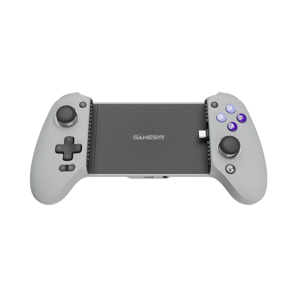GameSir G8 Galileo stretchable mobile gamepad attached to a smartphone
