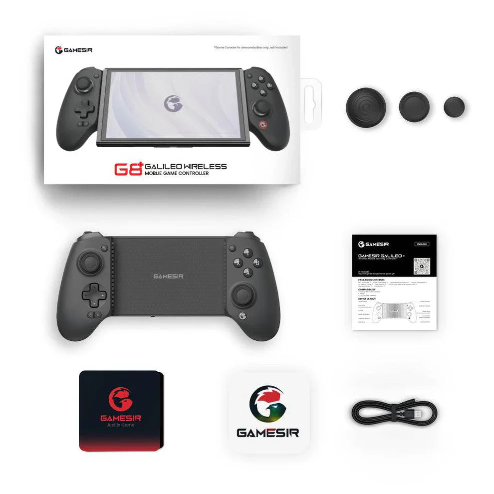 GameSir G8 Plus Bluetooth stretchable mobile gamepad with smartphone attached