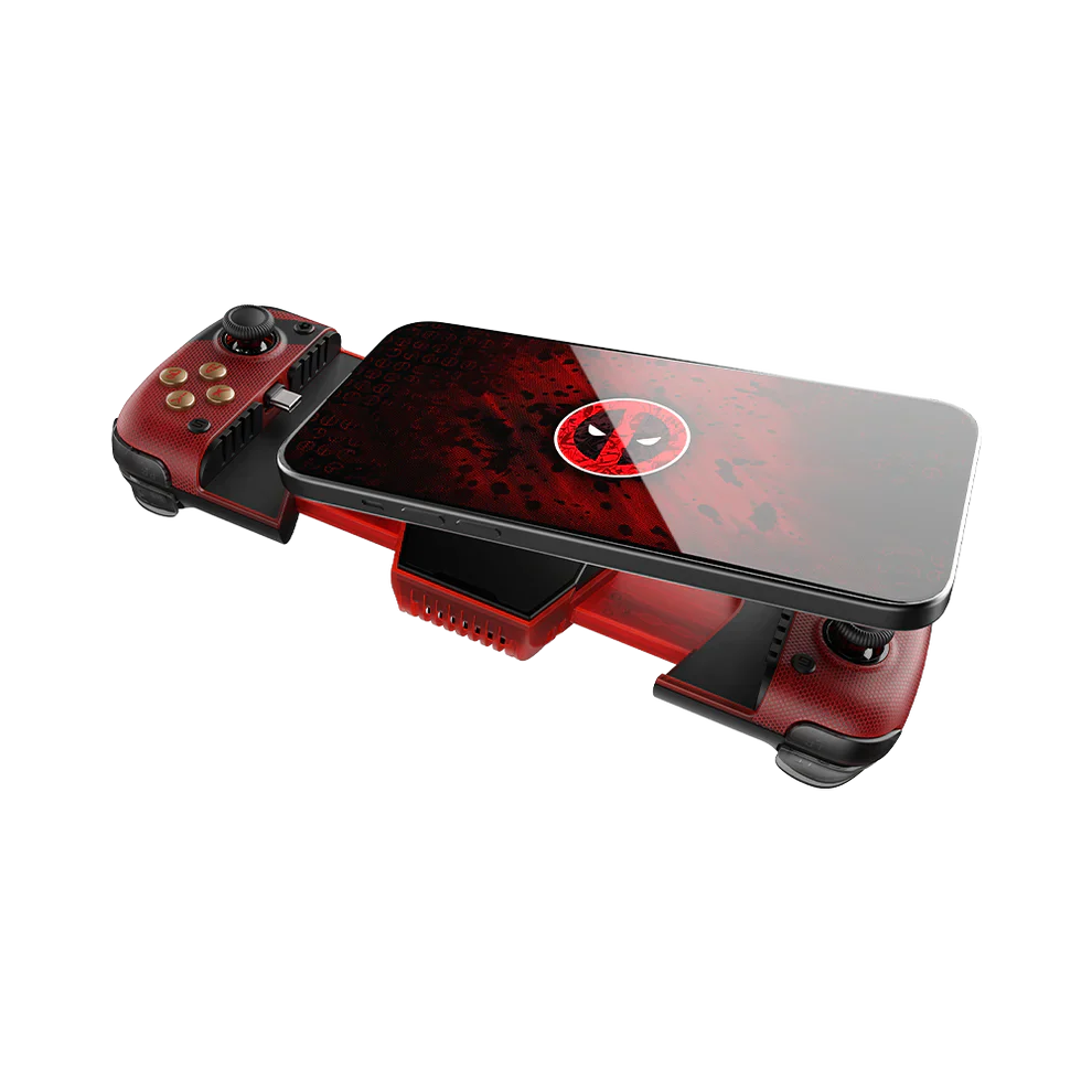 GameSir X3 Pro Deadpool Edition mobile gaming controller with red and black design
