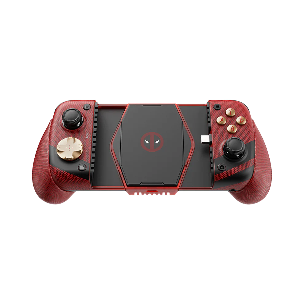 GameSir X3 Pro Deadpool Edition mobile gaming controller with red and black design